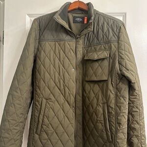 Scotch and Soda Men’s Olive Quilted Jacket Size L